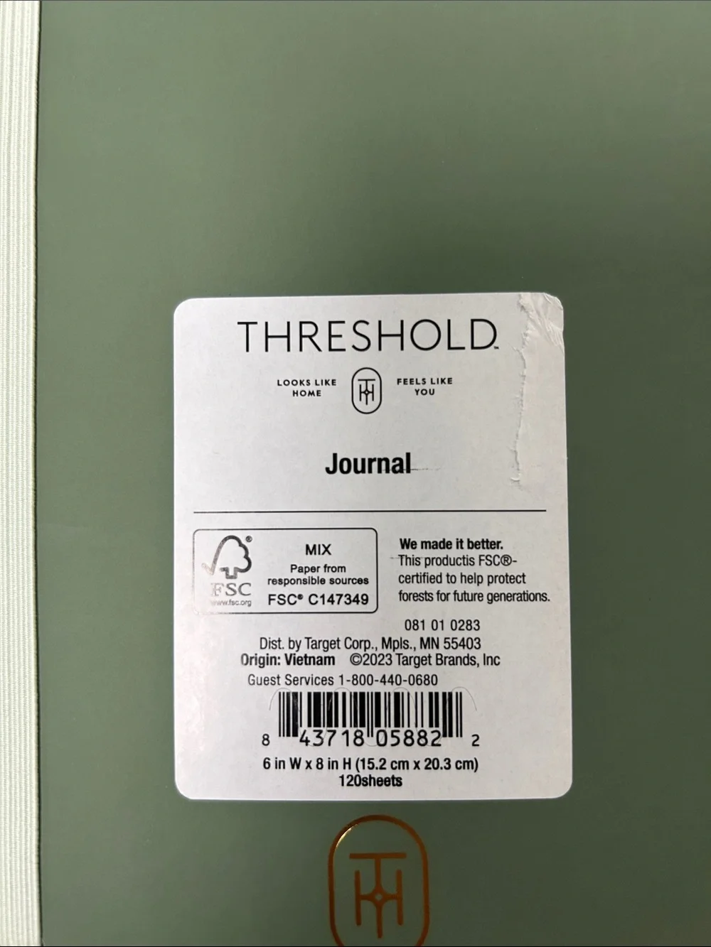 Threshold hardcover journal